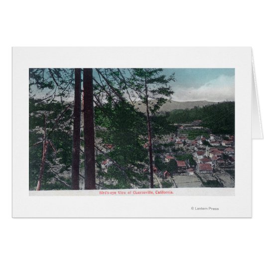 Aerial View of the TownGuerneville, CA Cards (Front Horizontal)