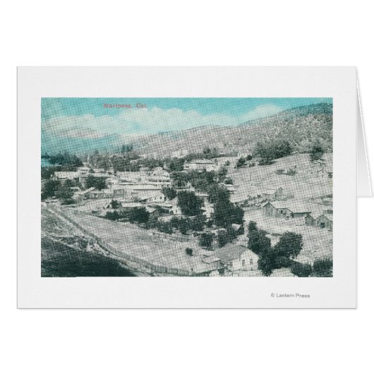 Aerial View of the TownMariposa, CA Cards (Front Horizontal)
