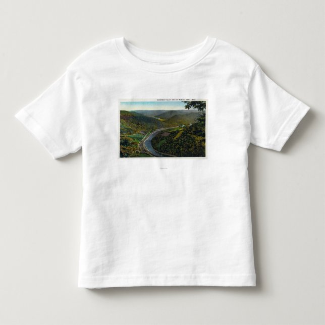 Aerial View of the Trail and Deerfield Valley Toddler T-shirt (Front)