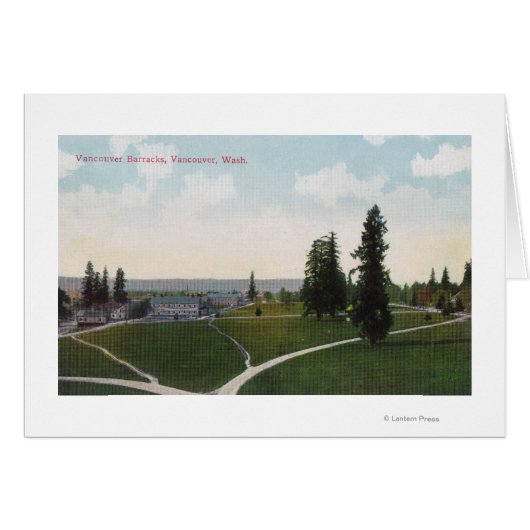 Aerial View of the Vancouver Barracks Cards (Front Horizontal)