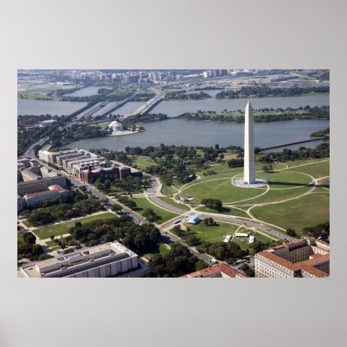 Aerial view of the Washington  Monument Poster