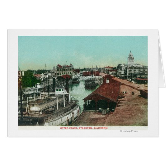 Aerial View of the WaterfrontStockton, CA Cards (Front Horizontal)
