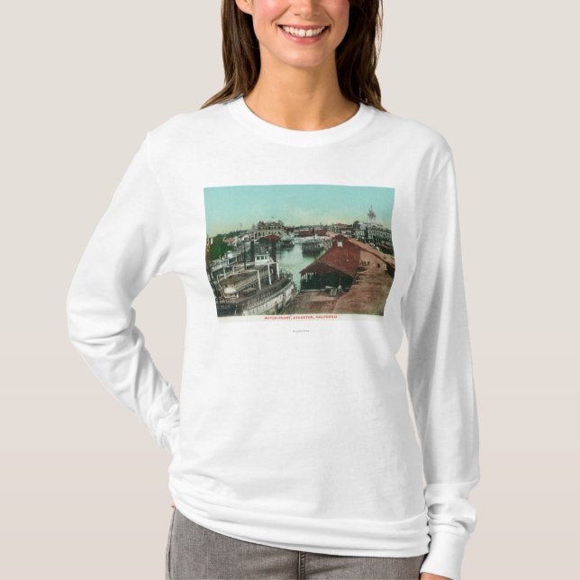Aerial View of the WaterfrontStockton, CA T-Shirt (Front)