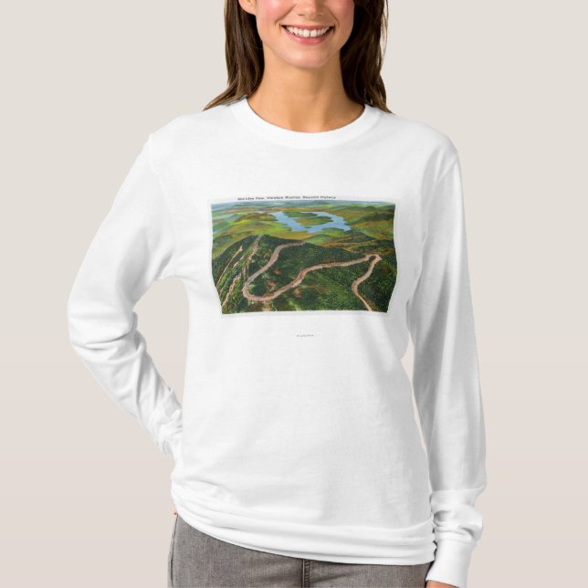 Aerial View of the Whiteface Mt Memorial Hwy T-Shirt (Front)