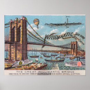 Aerial View of the Willimantic Bridge Poster