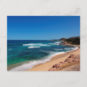 Aerial View Of Tourists Walking On Tropical Beach Postcard