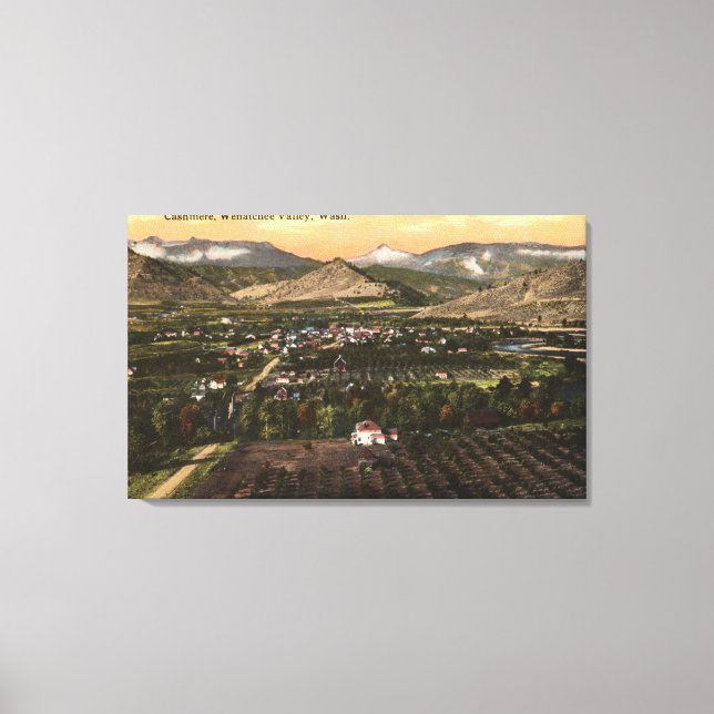 Aerial View of Town and Valley Canvas Print (Front)