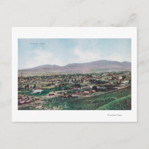Aerial View of Town from the Hills Postcard