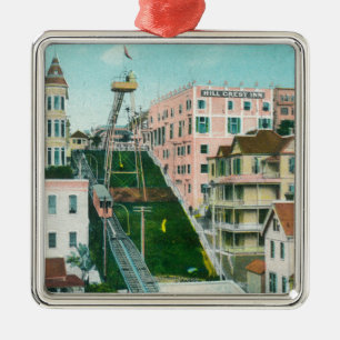 Aerial View of  Trolley Metal Ornament