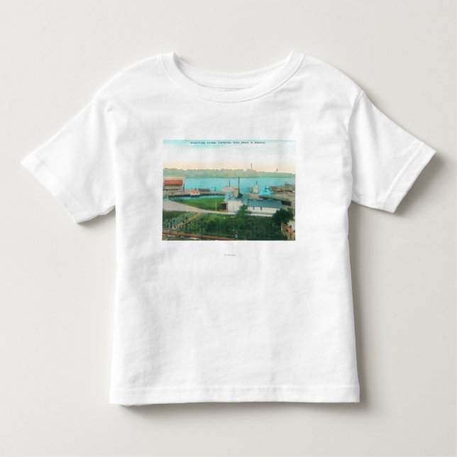 Aerial View of Vallejo Waterfront and Mare Islan Toddler T-shirt (Front)
