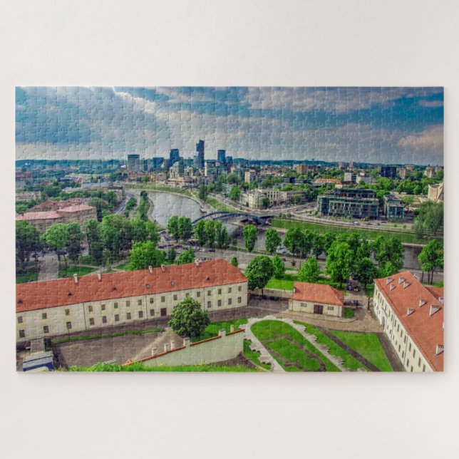 Aerial view of Vilnius, Lithuania Jigsaw Puzzle (Horizontal)