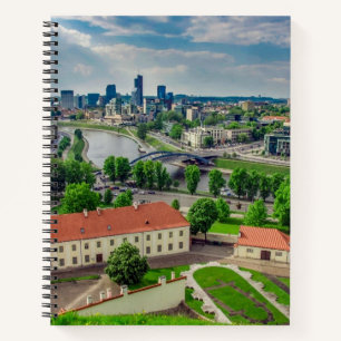 Aerial view of Vilnius, Lithuania Notebook