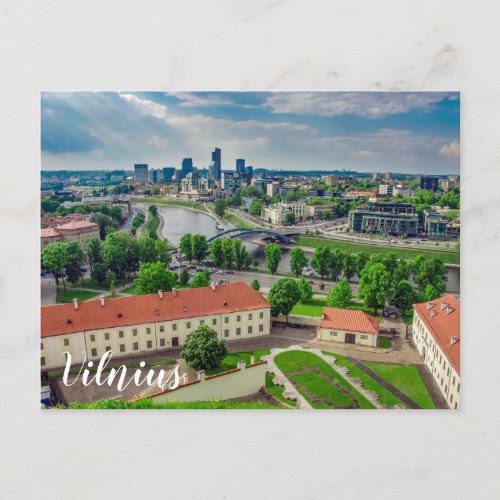 Aerial view of Vilnius Lithuania Postcard