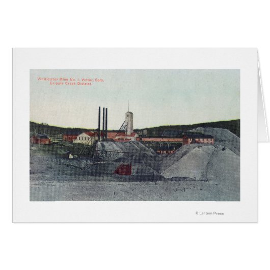 Aerial View of Vindicator Mine No. 1Victor, CO Cards (Front Horizontal)