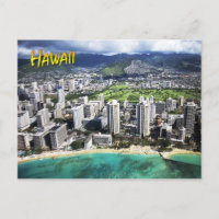 Aerial view of Waikiki Beach, Oahu, Hawaii