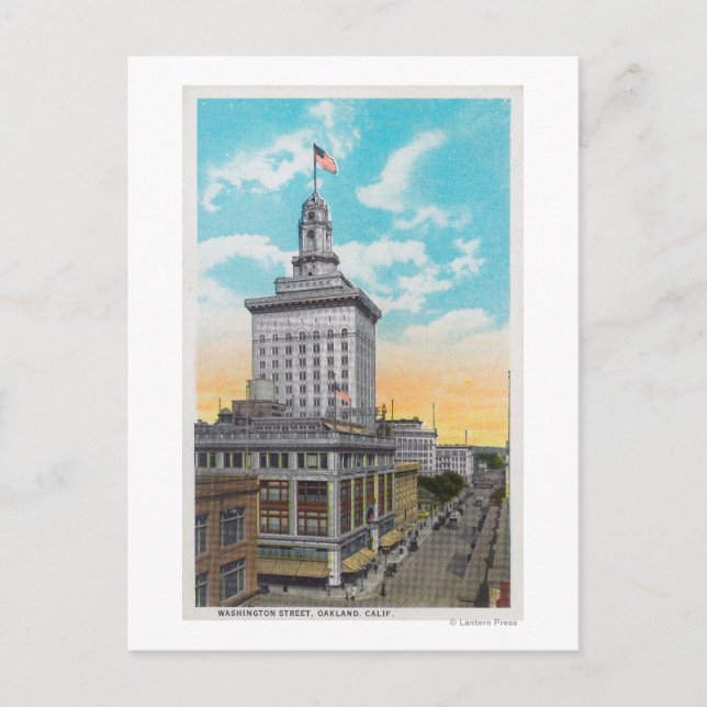 Aerial View of Washington StreetOakland, CA Postcard (Front)