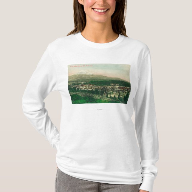 Aerial View of Weed Station at Mt. Shasta Base T-Shirt (Front)