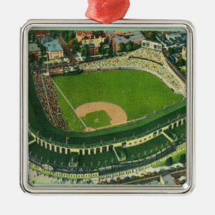 Aerial View of Wrigley Field # 2Chicago, IL Metal Ornament