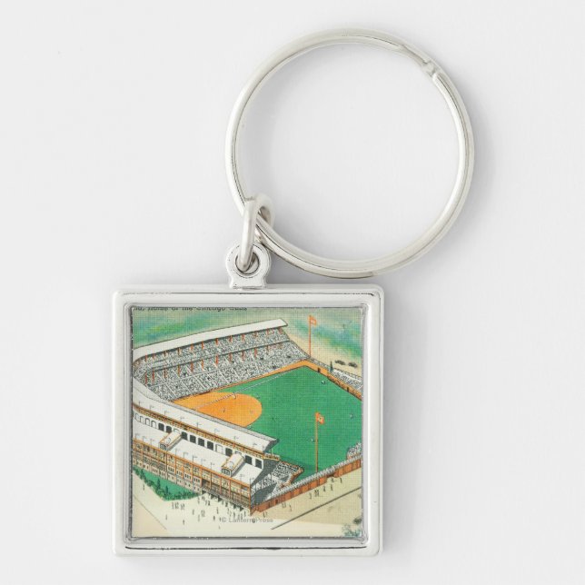 Aerial View of Wrigley Field # 3Chicago, IL Keychain (Front)