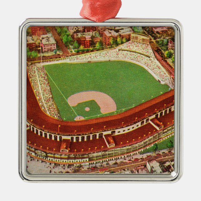 Aerial View of Wrigley FieldChicago, IL Metal Ornament (Front)