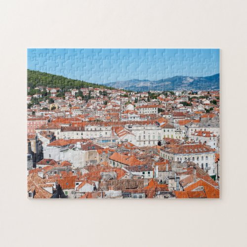 Aerial view on Split city _ Dalmatia Croatia Jigsaw Puzzle