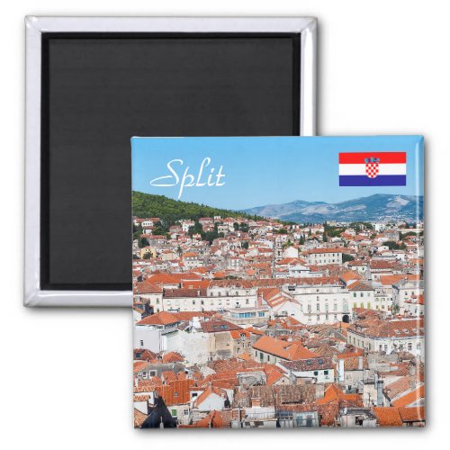 Aerial view on Split city _ Dalmatia Croatia Magnet