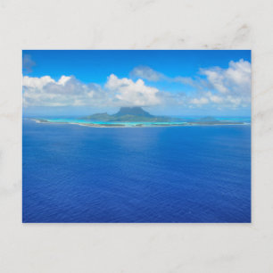 Aerial view over Bora Bora postcard