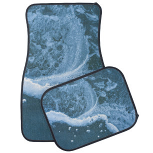Aerial view photography of seat waves car floor mat