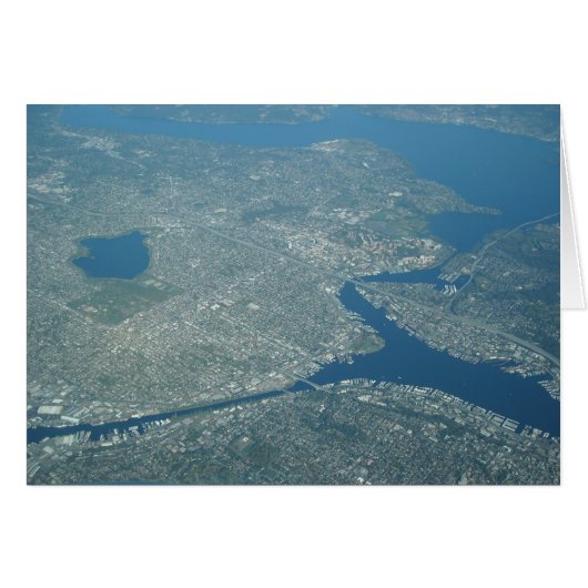 Aerial view Univesity of Washington Seattle Cards (Front Horizontal)