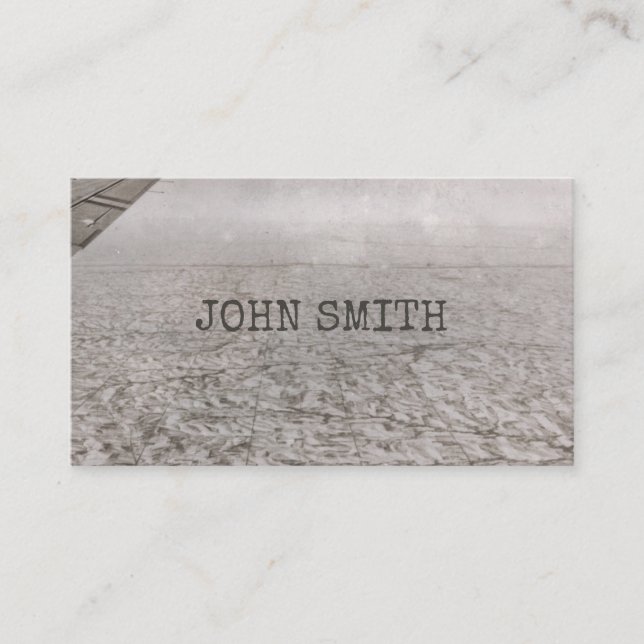 Aerial View Vintage Land Grid Scenery Boundaries Business Card (Front)