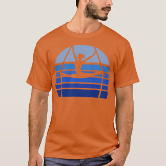 Aerial Yoga Blue Retro T-Shirt