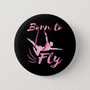 Aerial Yoga Born to Fly  Button