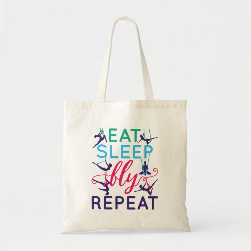 Aerial Yoga Eat Sleep Fly Repeat Tote Bag