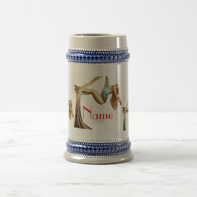 Aerial yoga fitness Thunder_Cove Beer Stein (Center)