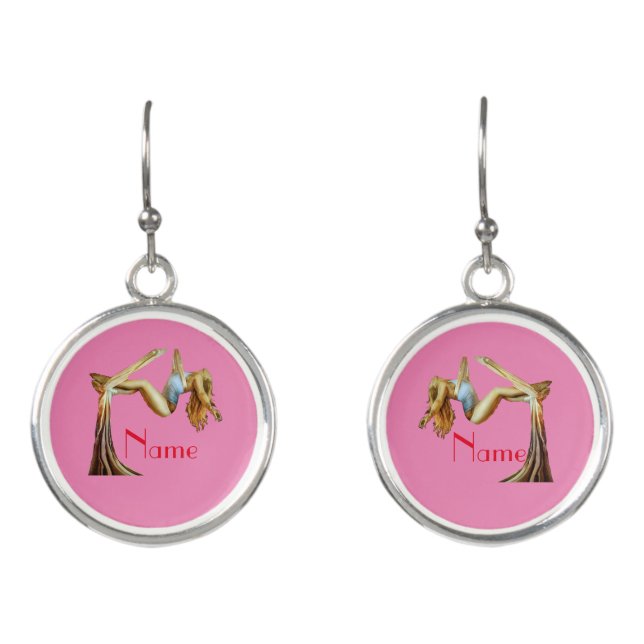 Aerial yoga fitness Thunder_Cove Earrings (Front)