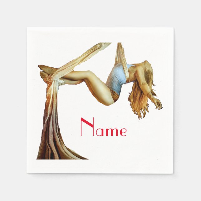 Aerial yoga fitness Thunder_Cove Napkins (Front)