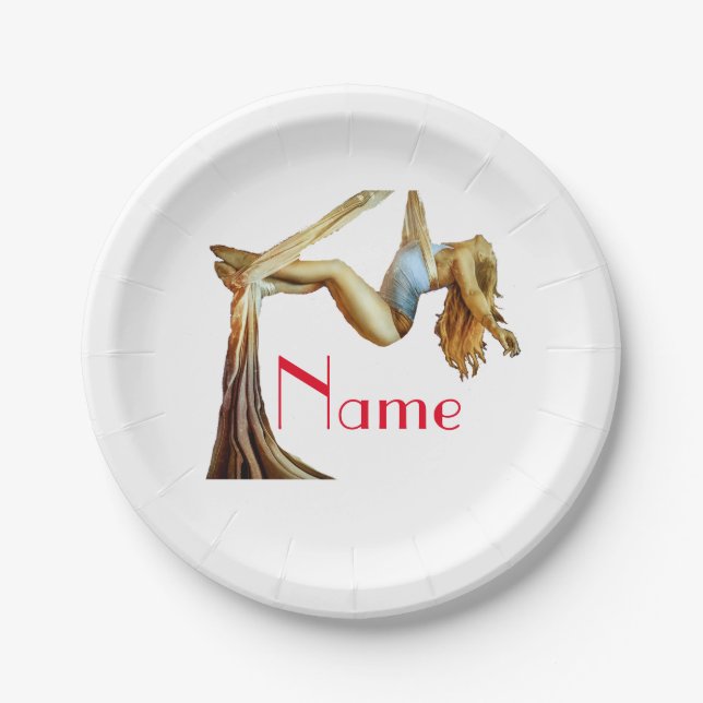 Aerial yoga fitness Thunder_Cove  Paper Plates (Front)