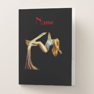 Aerial yoga fitness Thunder_Cove Pocket Folder