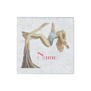 Aerial yoga fitness Thunder_Cove Stone Magnet