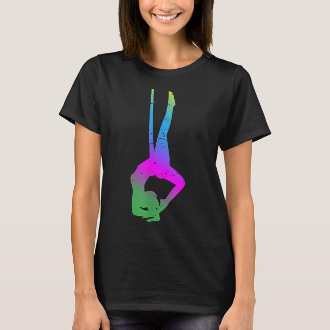 Aerial Yoga Hammock Modern Yoga T-Shirt (Front)