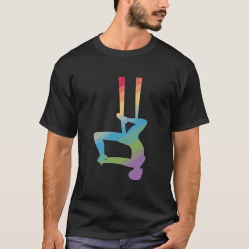 Aerial Yoga Inspired Design For An Aerialist Addic T_Shirt