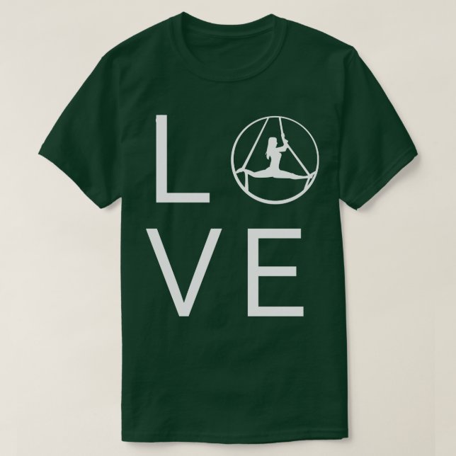 Aerial Yoga Love T-Shirt (Design Front)