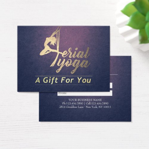 Aerial YOGA Meditation Instructor Gift Certificate