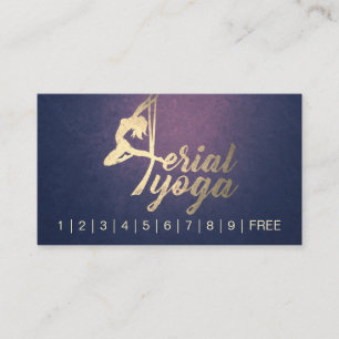 Aerial YOGA Meditation Instructor Loyalty Punch Card