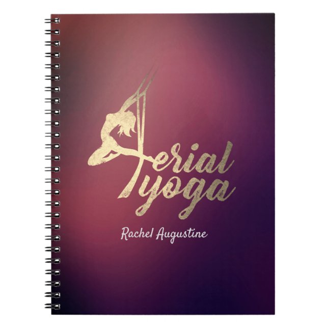 Aerial YOGA Meditation Instructor Pilates Fitness Notebook (Front)