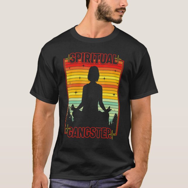 Aerial Yoga Spiritual Meditating Positive Yoga Ham T-Shirt (Front)