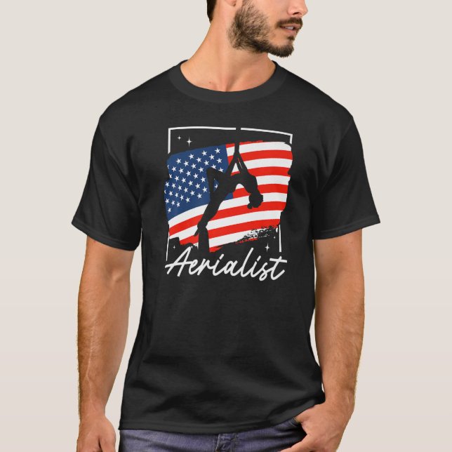 Aerialist Aerial Yoga Performer And Aerial Silk Ac T-Shirt (Front)