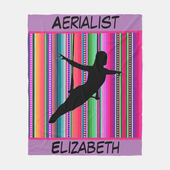 Aerialist Aztec Personalized Fleece Blanket (Front)