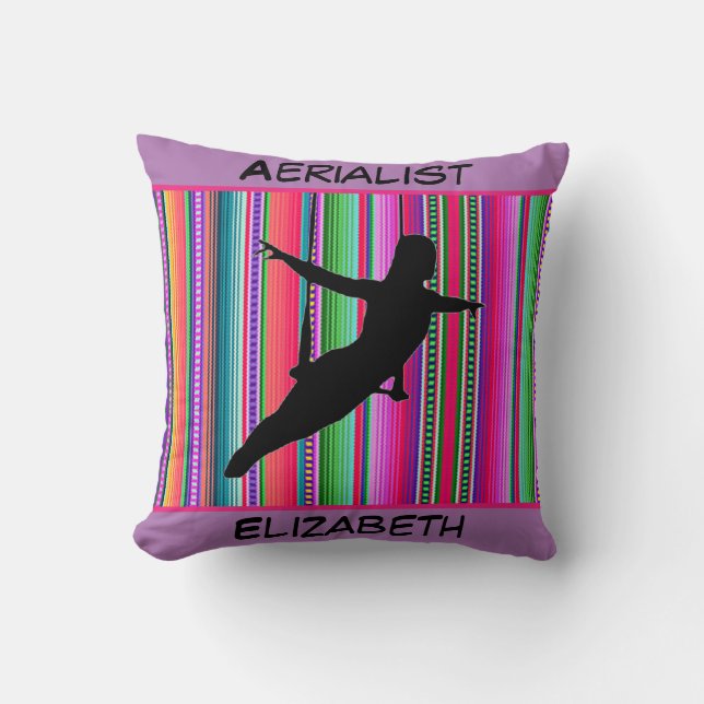 Aerialist Aztec Throw Pillow (Front)