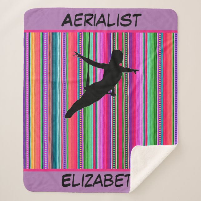 Aerialist Aztec Trapeze Sherpa Blanket (Front)